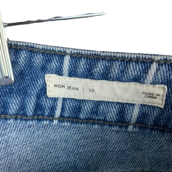 PacSun Mom Jeans High Rise Blue Striped Cropped Denim Women’s 30 - Picture 7 of 11